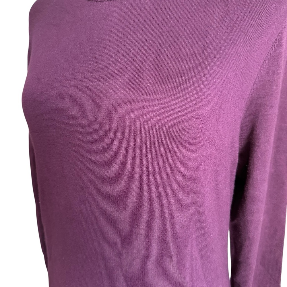 Calvin Klein Solid Purple Turtle Neck Long Sleeve… - image 3